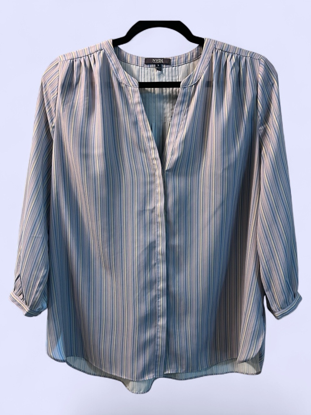 NYDJ / Cool Mom effortless style / Striped Pintuck Blouse / Size S
